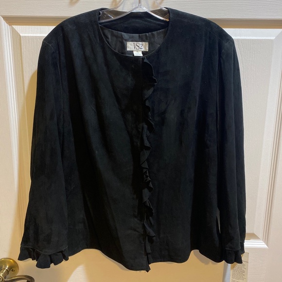 VS2 Jackets & Blazers - New VS2 Black Goat Suede Jacket Size XL